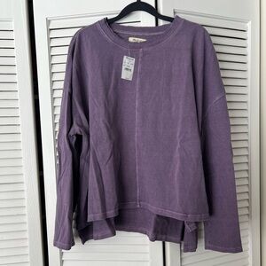 Madewell Lavender Crew Neck Top
